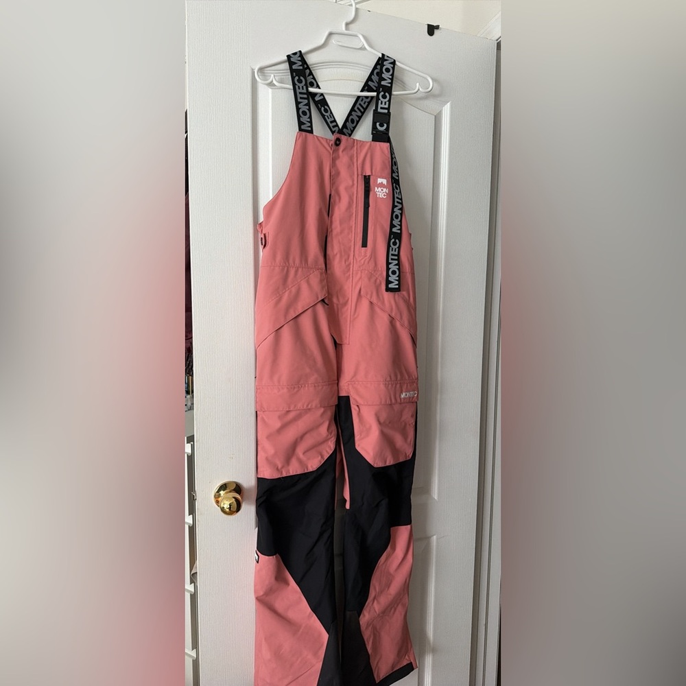 Montec Womens Pink and Black Overalls